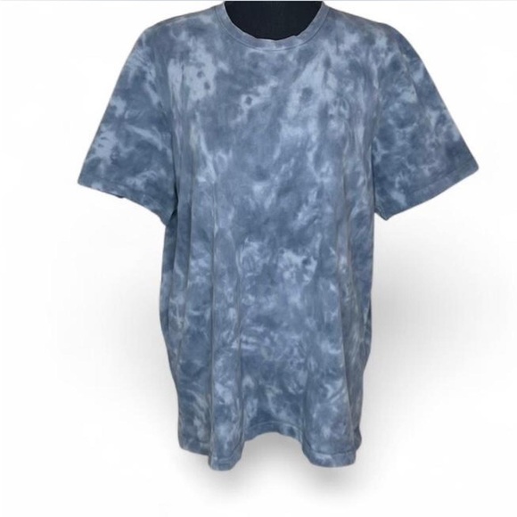 Everlane Men's Short Sleeve Blue Tie-Dye 100% Cotton Tee Sz. XL - Picture 2 of 6